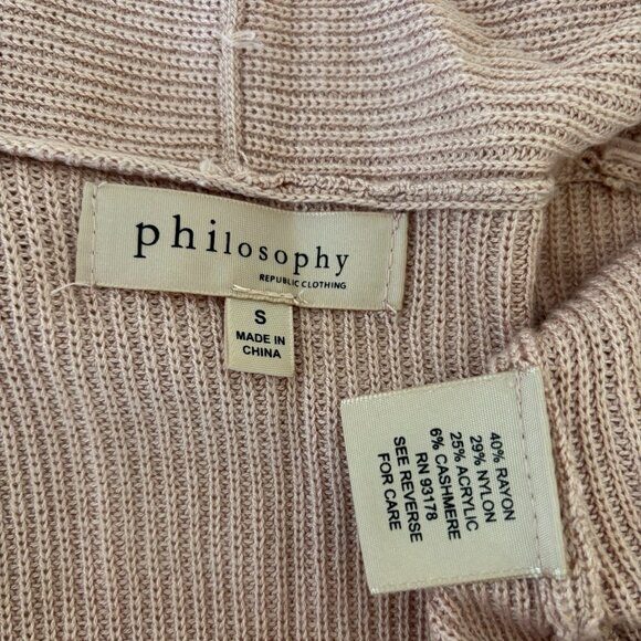 Philosophy Republic Clothing Blush Pink | Cardigan | Size S | Fall Must-Have - Picture 6 of 6